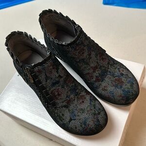 Alegria leather Hana Ruffle Bootie